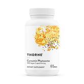 THORNE Curcumin Phytosome Meriva bottle on shelf, highlighting high absorption.