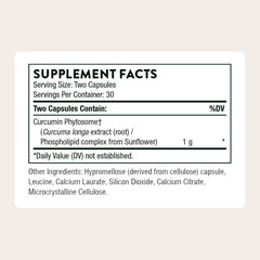 Close-up of THORNE Curcumin Phytosome Meriva capsules for daily use.