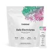 Thorne Daily Electrolytes Watermelon stick-pack for convenient on-the-go hydration.