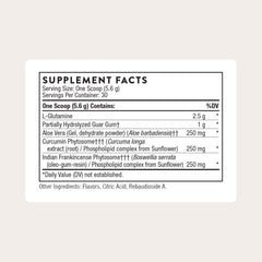 Thorne EnteroMend bottle label detail highlighting key ingredients