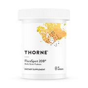 THORNE FloraSport 20B bottle front promotes daily probiotic support for digestion
