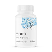 Thorne Iron Bisglycinate 25mg bottle with secure cap for daily iron support