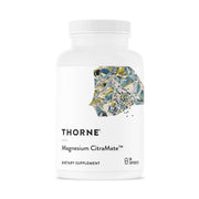 THORNE Magnesium CitraMate bottle promotes daily energy and bone support.