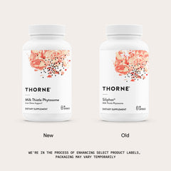 Thorne Milk Thistle Phytosome label detail notes gluten-free dairy-free soy-free