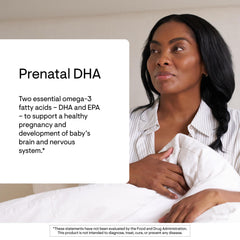 DHA EPA ingredients on THORNE Prenatal DHA label showing transparent formula
