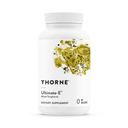 THORNE Ultimate-E mixed tocopherols bottle for comprehensive vitamin E support.