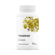 THORNE Vitamin D3 bottle shown for convenient daily support of bones and immune health.