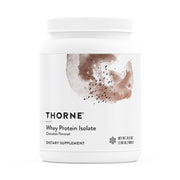 THORNE Whey Protein Isolate chocolate bottle pour for post-workout fueling