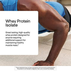 THORNE Whey Protein Isolate chocolate shake glass ready to mix after training.