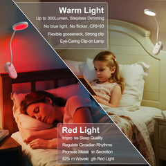Threnthos dual-mode desk lamp set up for sleep or reading sessions