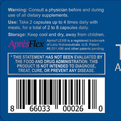 Thrivous Tenacity Arthroprotector label detail lists ApresFlex and turmeric among key ingredients.