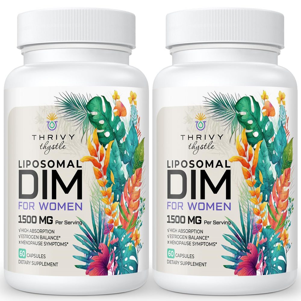 ThrivyThystle Liposomal DIM bottle front view for daily balance support