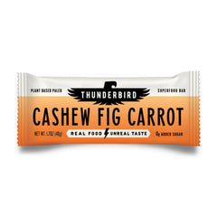 Thunderbird Real Food Bars cashew fig carrot bar pack for on-the-go energy.
