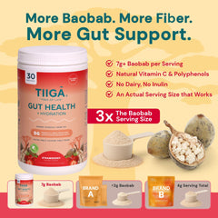 Tiiga Drink Mix pour shot ready for easy hydration and gut balance