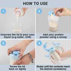 Tilcore 12 oz shaker showcases built-in handle for easy grip.