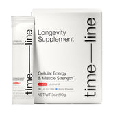 Timeline Mitopure Urolithin A powder bottle suggesting potential support for healthy aging.
