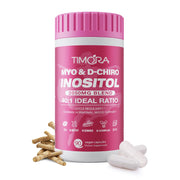 TIMORA premium myo-d-chiro inositol bottle close-up for hormonal balance