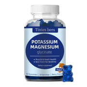 Tinies Bers Potassium Magnesium Gummies bottle with berry flavor may support muscle function