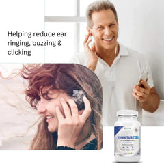 Tinnitus 911 bottle label closeup emphasizes all-natural ingredients for everyday wellness.