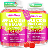 Tisestence Apple Cider Vinegar Gummies bottle for convenient daily wellness.