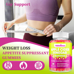Tisestence Green Tea Extract Gummies jar highlighting energy and metabolism-friendly blend.