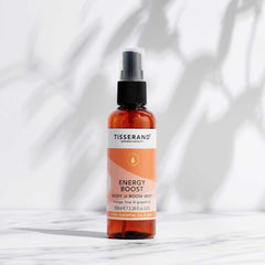 Tisserand Moodfix Mist compact packaging design in hand