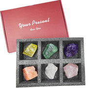 Tizzomx chakra crystals gift set arranged for meditation and balance.