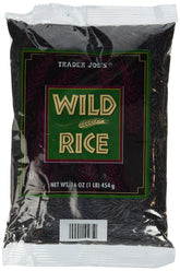 TJ's Wild Rice package visual showing two 16 oz bags ready for kitchen use.