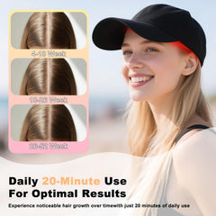 Tkcsoi red light cap showing secure fit for consistent scalp treatment.
