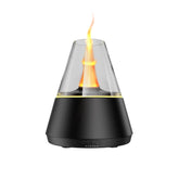 TMEHM essential oil diffuser with candle flame front creates cozy ambience.