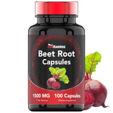 TNVitamins Beet Root Capsules bottle front showing 1500 mg per capsule for potential cardiovascular support.