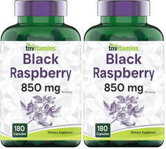 tnvitamins Black Raspberry Capsules bottle, highlighting convenient antioxidant-rich daily option.