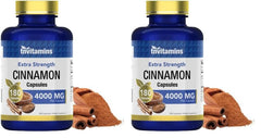 tnvitamins Cinnamon Capsules bottle label shows 4000 mg per capsule for daily wellness