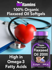 tnvitamins flaxseed oil softgels serving-dosage illustration