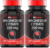 TNVitamins Magnesium Citrate 800 mg bottle front with non-GMO formula for daily use