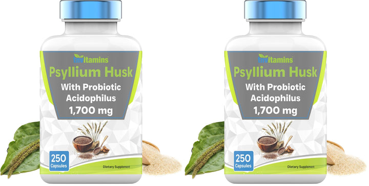 tnvitamins psyllium husk capsules bottle for fiber support and digestion.