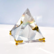 Together-Life crystal pyramid prism with clear facets enhances ambient light