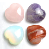 Togous amethyst heart stone for calm meditation and focus.