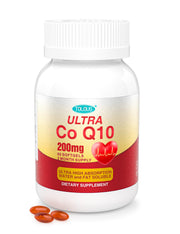 TOLOUS CoQ10 200mg softgel bottle for daily heart health support
