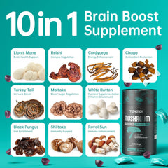 TOMEISOR Lions Mane gummies pour demonstrates easy dosing on the go.