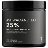 Toniiq Ashwagandha 40:1 extract capsule highlighting high potency for daily vitality.