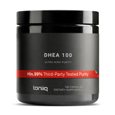 Toniiq DHEA 100mg bottle front shows premium purified formula for daily balance