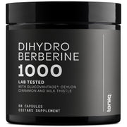 Toniiq Dihydroberberine bottle close-up highlighting high-potency formula for daily wellness.