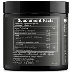 Toniiq HGH supplements label closeup showing purity and potency.
