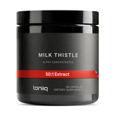 Toniiq Milk Thistle bottle image showing premium daily wellness potency.