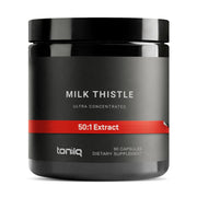 Toniiq Milk Thistle bottle image showing premium daily wellness potency.