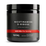 Toniiq NAD+ bottle showing the 1400mg high-potency formula for daily energy support