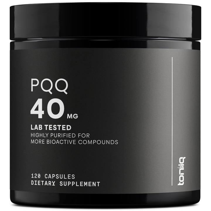 Toniiq PQQ 40mg bottle for daily energy support