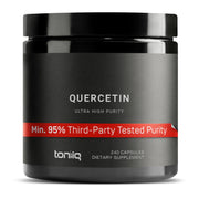 Toniiq Quercetin Capsules bottle front showing 1000mg serving for daily support