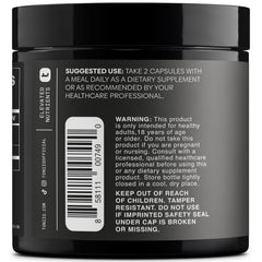 Close-up of Tribulus powder showing its concentrated 1300 mg serving size.